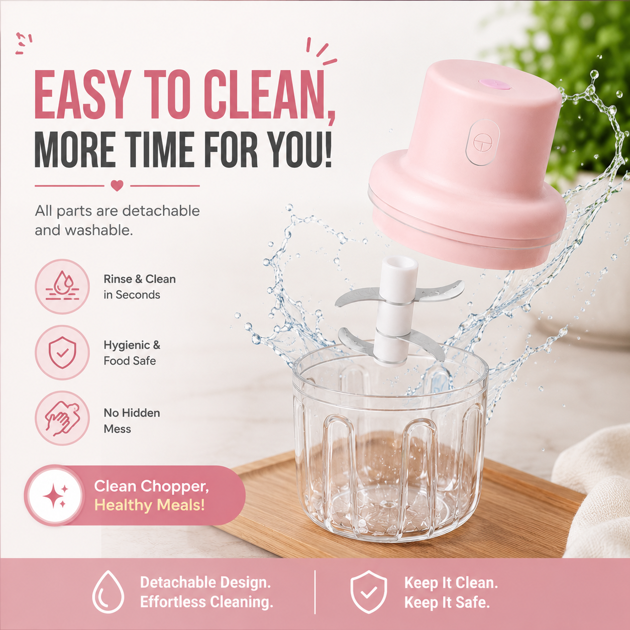 Electric Mini Garlic Chopper (250ml)