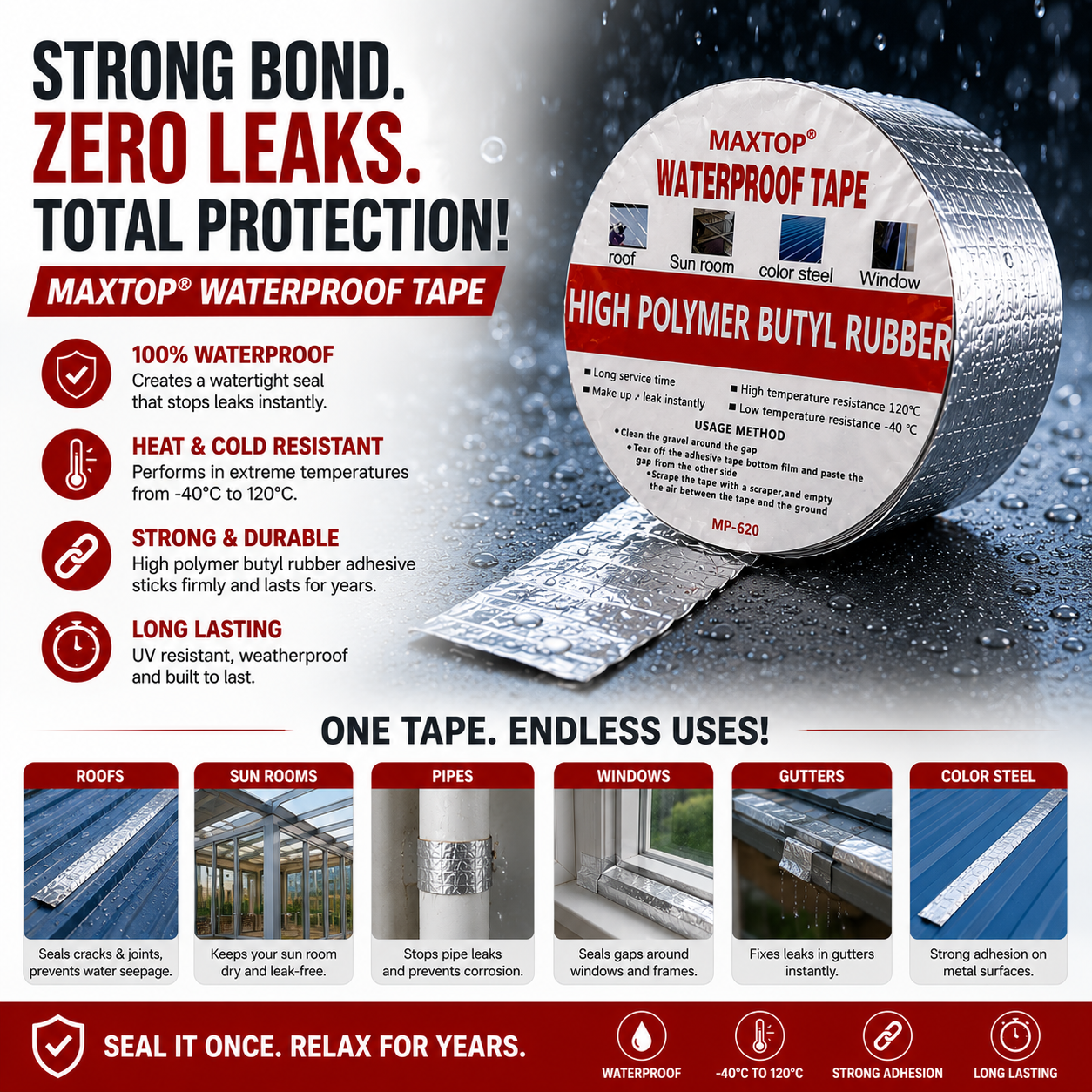 Aluminium Foil Waterproof Tape