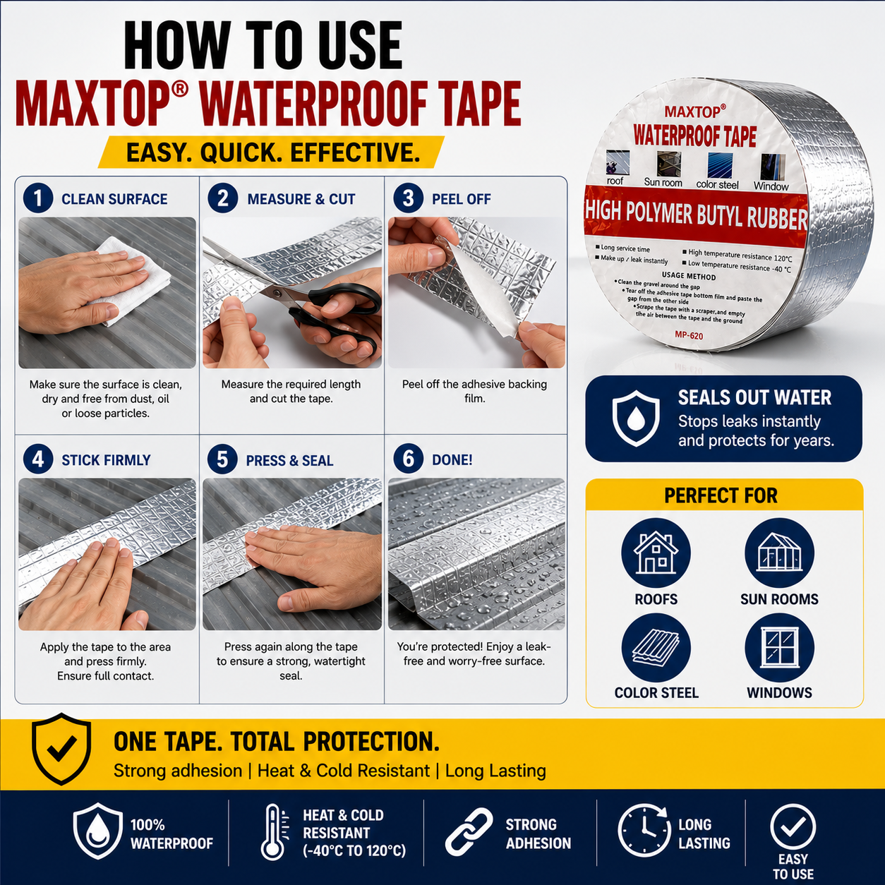 Aluminium Foil Waterproof Tape